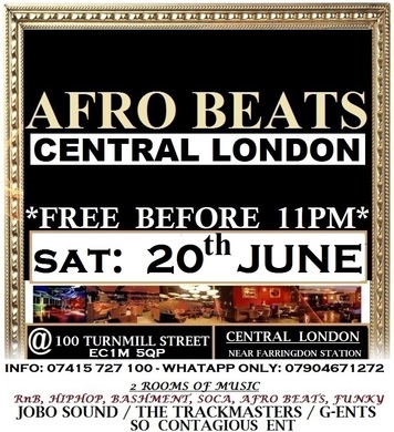 AFRO BEATS CITY PARTY - CENTRAL LONDON - FREE