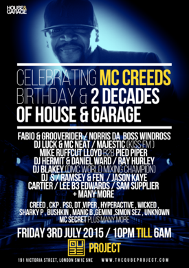 House & Garage UK - MC Creeds Birthday
