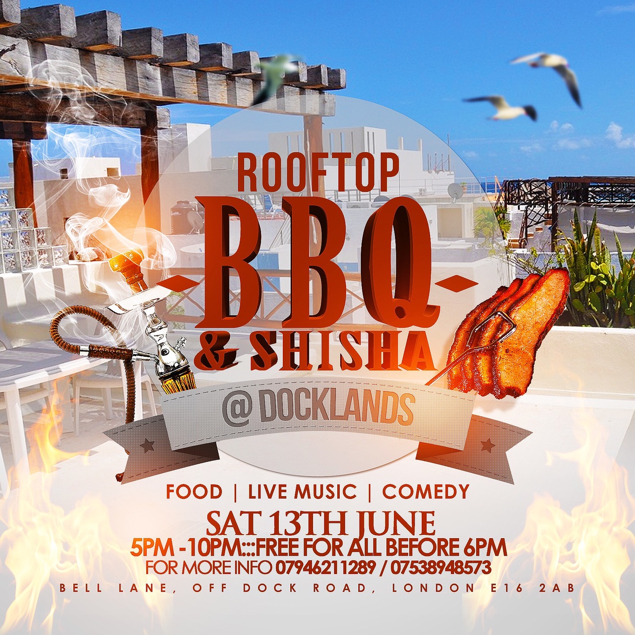 Roof Top BBQ & Shisha @ Docklands