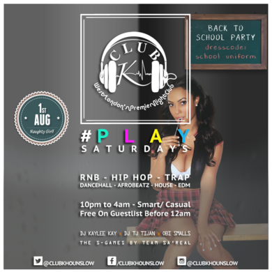 #PlaySaturdays: Back To Skool (Uniform) Party