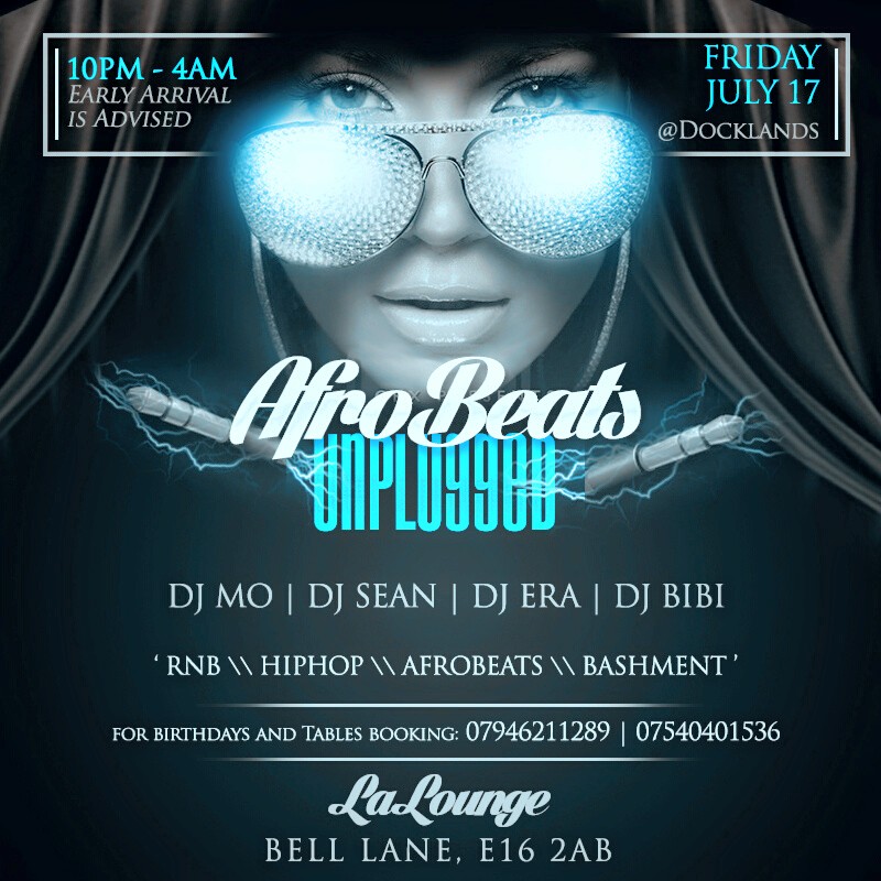 Afrobeats Unplugged Party @ Docklands