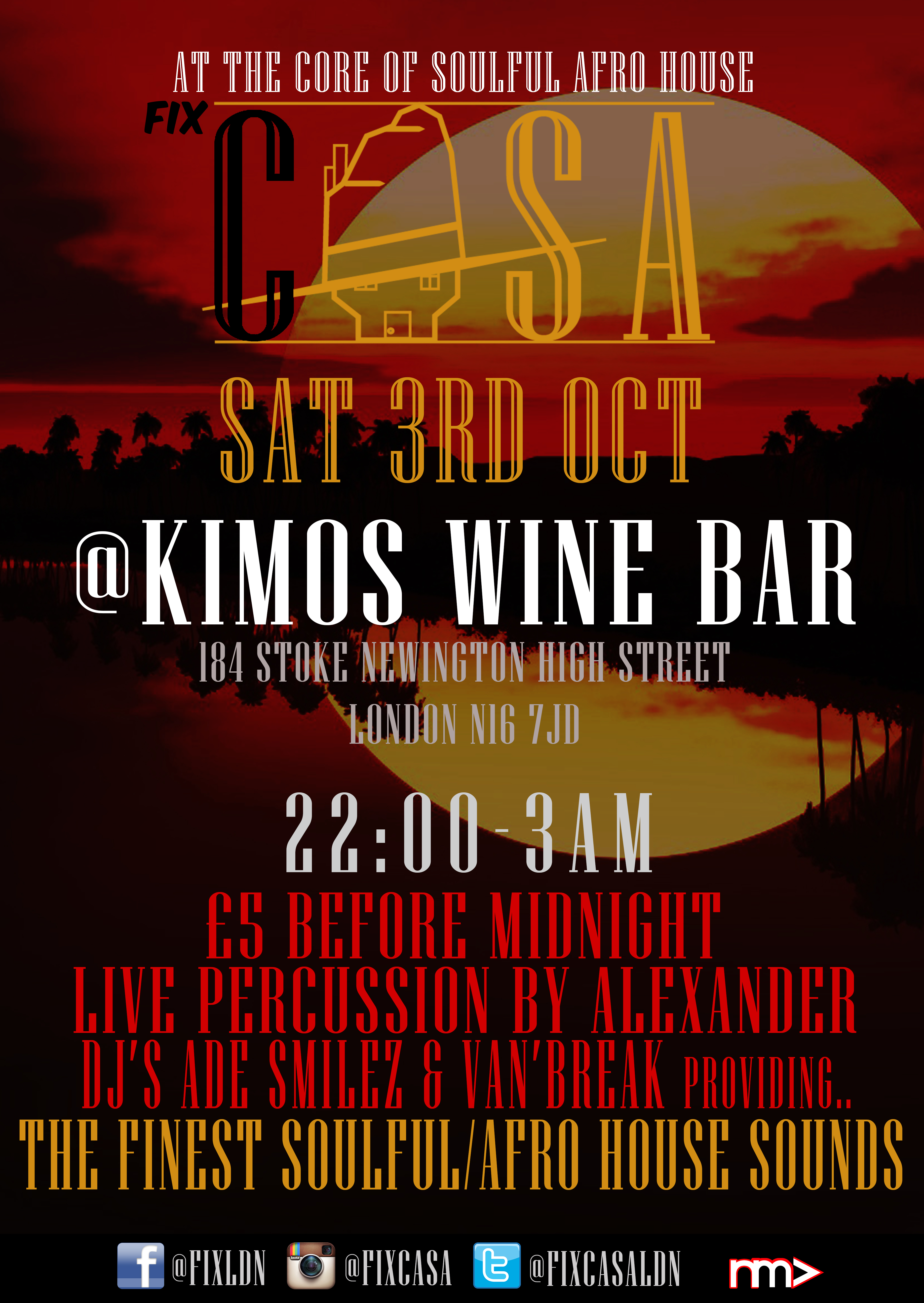 FIX CASA (Soulful/Afro House & Kizomba)