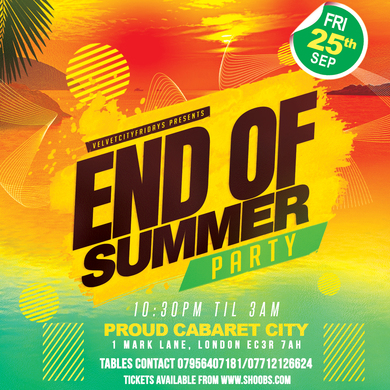 Velvet City End of Summer Party