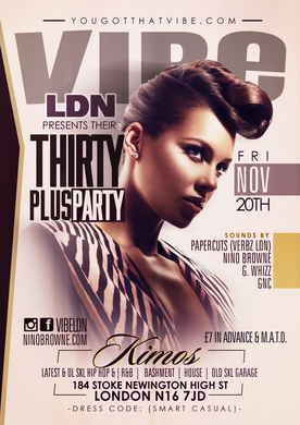 VIBE | NOV 20 | THIRTY PLUS PARTY