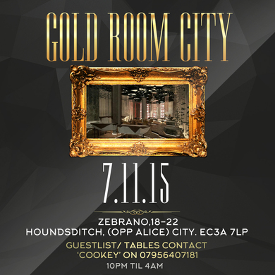 GOLD ROOM CITY (BRAND NEW CITY VENUE)