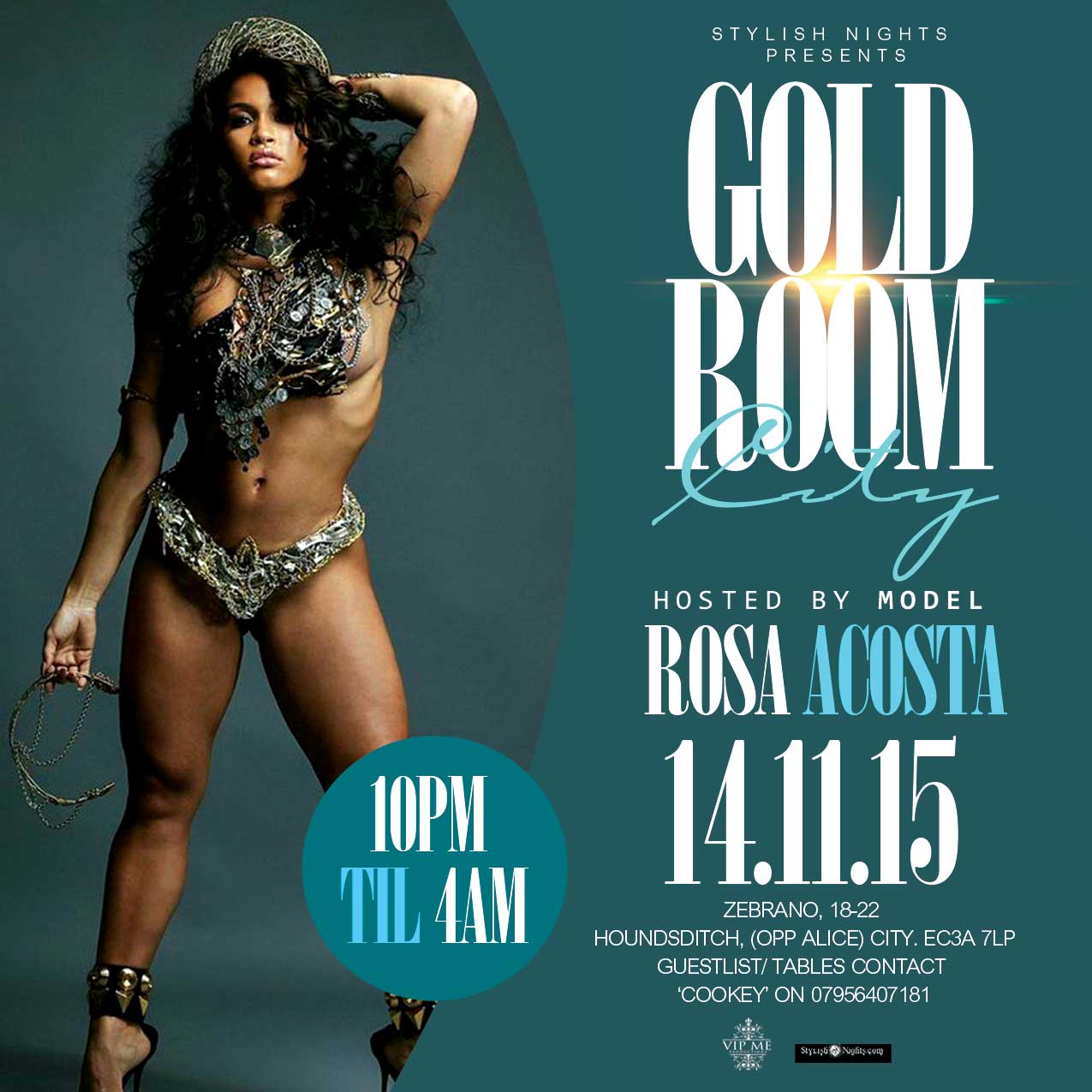 US MODEL ROSA ACOSTA HOSTS GOLD ROOM CITY