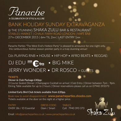 Panache Bank Holiday Sunday (#thatBoiWonder)