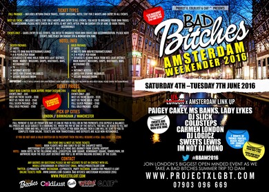 Bad Bitches! Amsterdam Weekender 2016