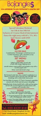 BOJANGLES BRASSERIE VALENTINE DAY SPECIAL