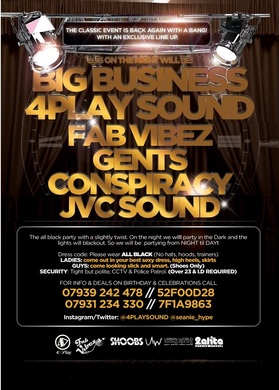 ★NITE &DAY (all BLACK wear party)★ Easter Sat