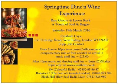 SPRINGTIME DINE'N'WINE SPECIAL