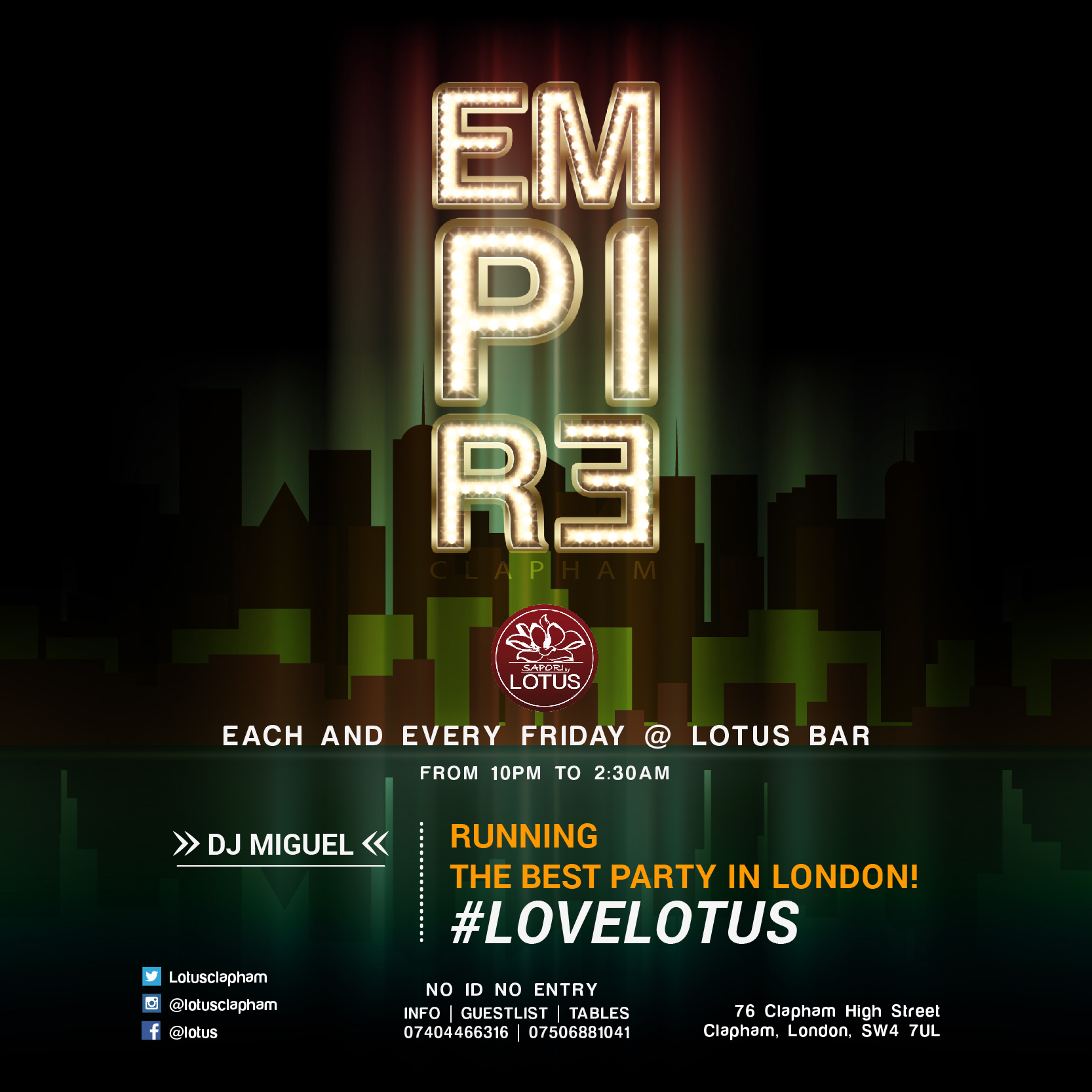 EMPIRE FRIDAY @ LOTUS