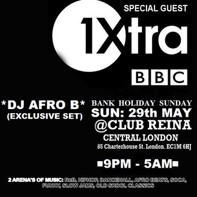 BBC1 XTRA DJ AFRO B @ AFRO BEATS LONDON PARTY