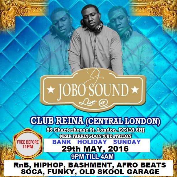 JOBO SOUND BANK HOLIDAY SUNDAY PARTY: LONDON