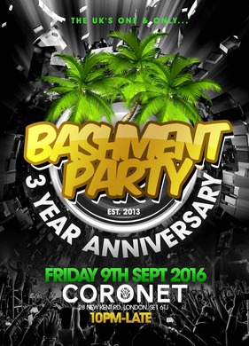 BASHMENT PARTY! 3RD ANNIVERSARY!