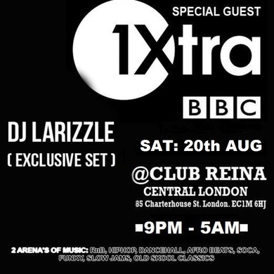 BBC1 XTRA DJ LARIZZLE @LOVESPOT: FREE B4 11PM