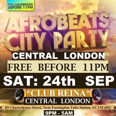 AFRO BEATS CITY PARTY: CENTRAL LONDON £5