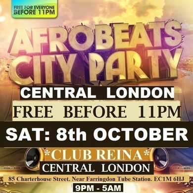 AFROBEATS CITY PARTY: CENTRAL LONDON: FREE