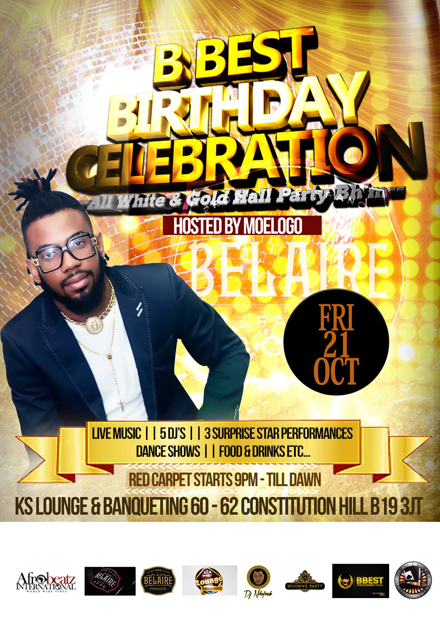 ALL WHITE & GOLD HALL PARTY HOSTED BY MOELOGO