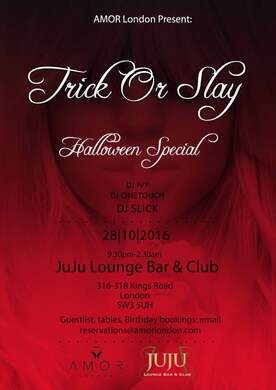 Amor Nights: TRICK OR SLAY-HALLOWEEN EDITION