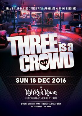 THREE IS A CROWD 'The live dating game show'