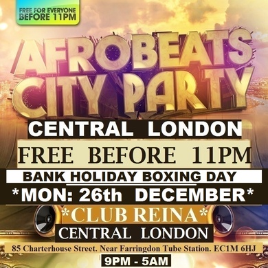 BOXING DAY AFRO BEATS CITY PARTY @ REINA
