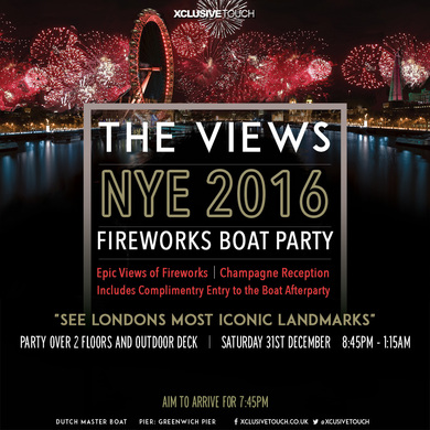 "VIEWS" Fireworks Boat Party - NYE 2016
