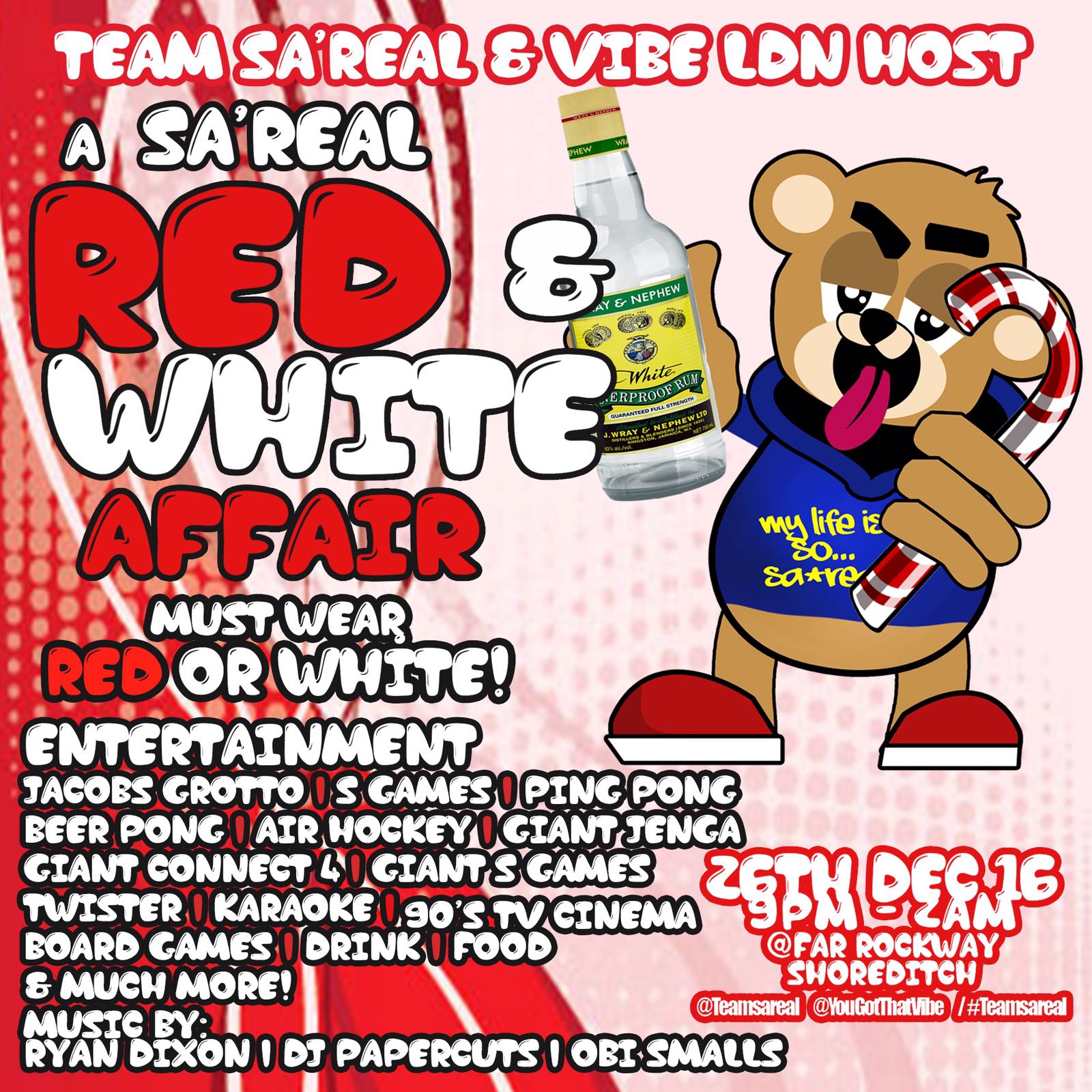 Team Sa'real x Vibe Ldn - Red x White affair