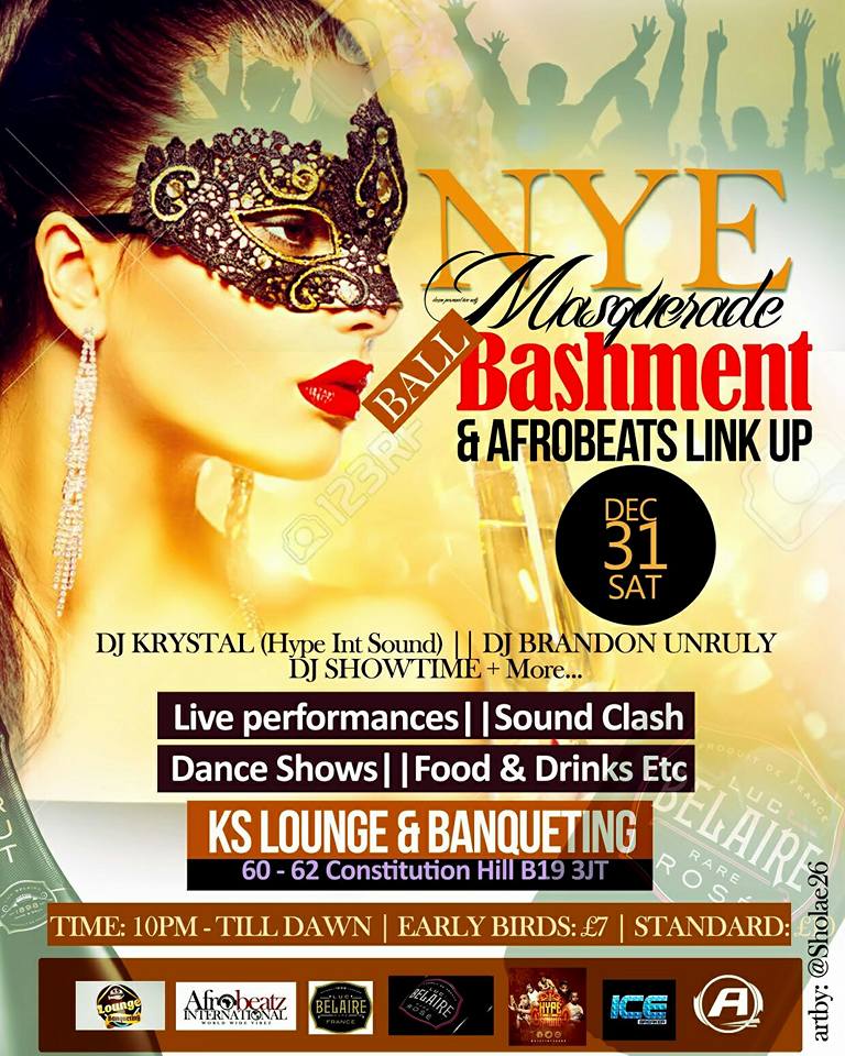 NYE Masquerade BALL Bashment Vs Afrobeats