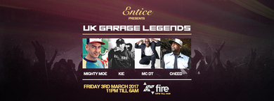 UK GARAGE LEGENDS Mighty Moe / Kie / MC DT /