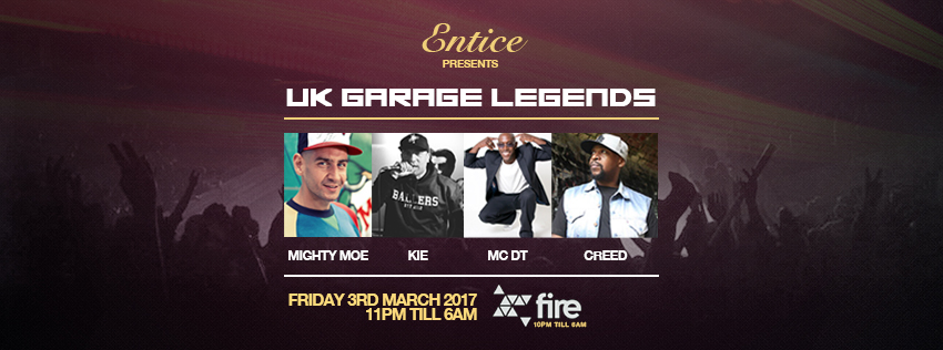 UK GARAGE LEGENDS Mighty Moe / Kie / MC DT /