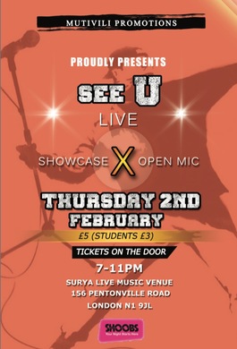 See U Live Showcase & Open Mic