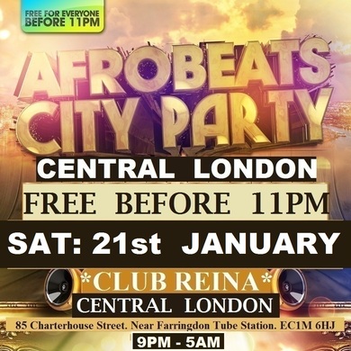 AFRO BEATS CITY PARTY: CENTRAL LONDON: FREE