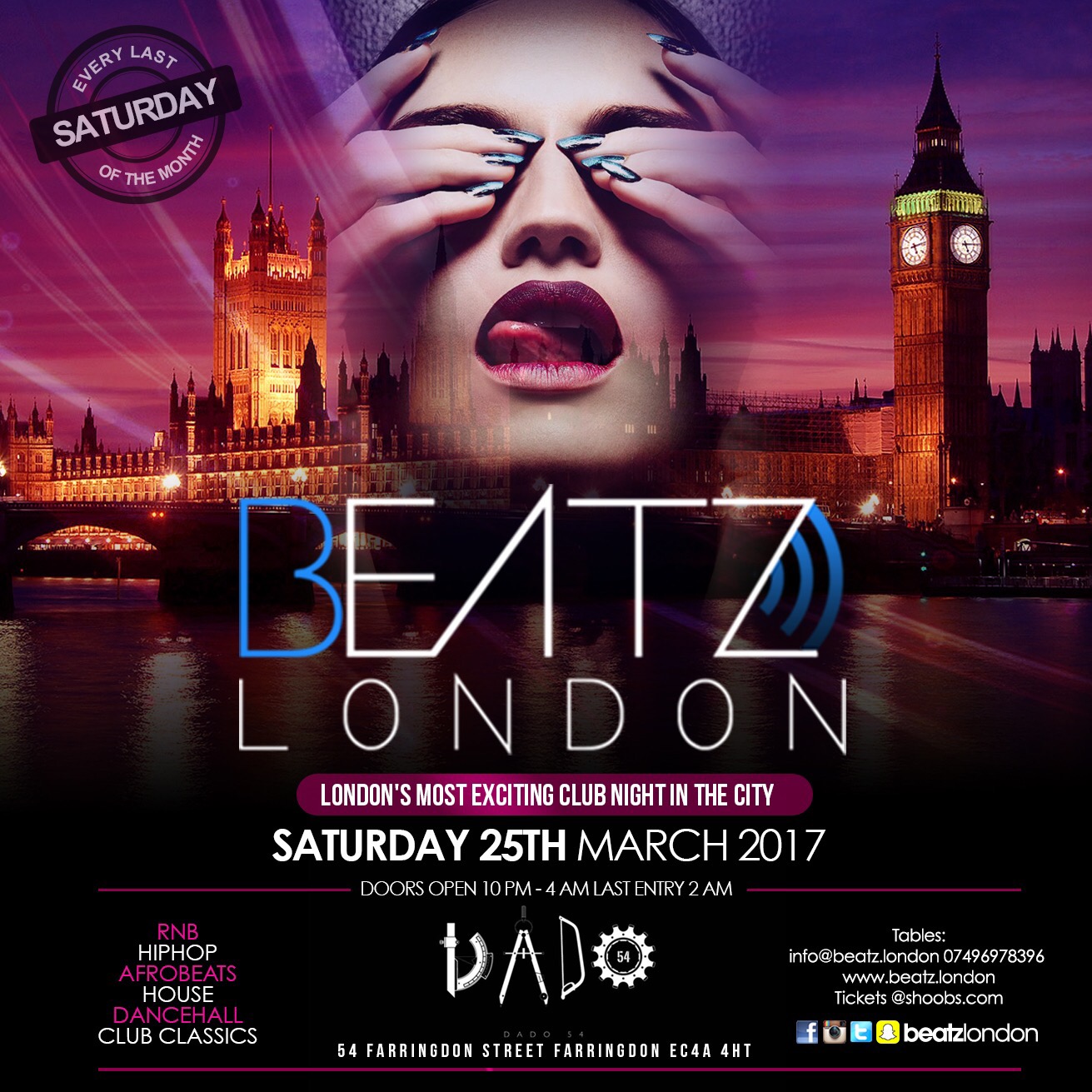 |♚| BEATZ LONDON |♚| SATURDAY 25TH MARCH 2017