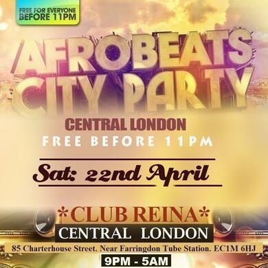 AFRO BEATS CITY PARTY: CENTRAL LONDON: FREE