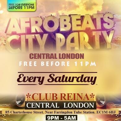AFROBEATS CITY PARTY: CENTRAL LONDON: FREE