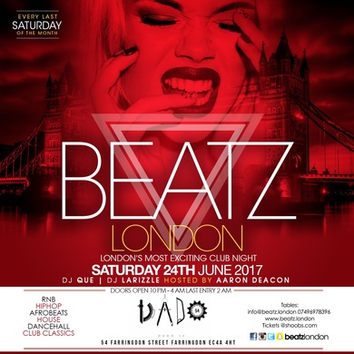 |♚| BEATZ LONDON |♚| SATURDAY 24TH JUNE 2017