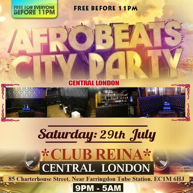 AFRO BEATS CITY PARTY: CENTRAL LONDON