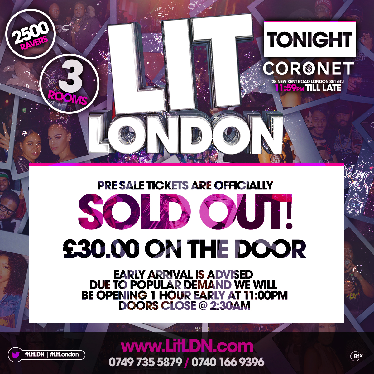 Lit London | £30.00 ON THE DOOR