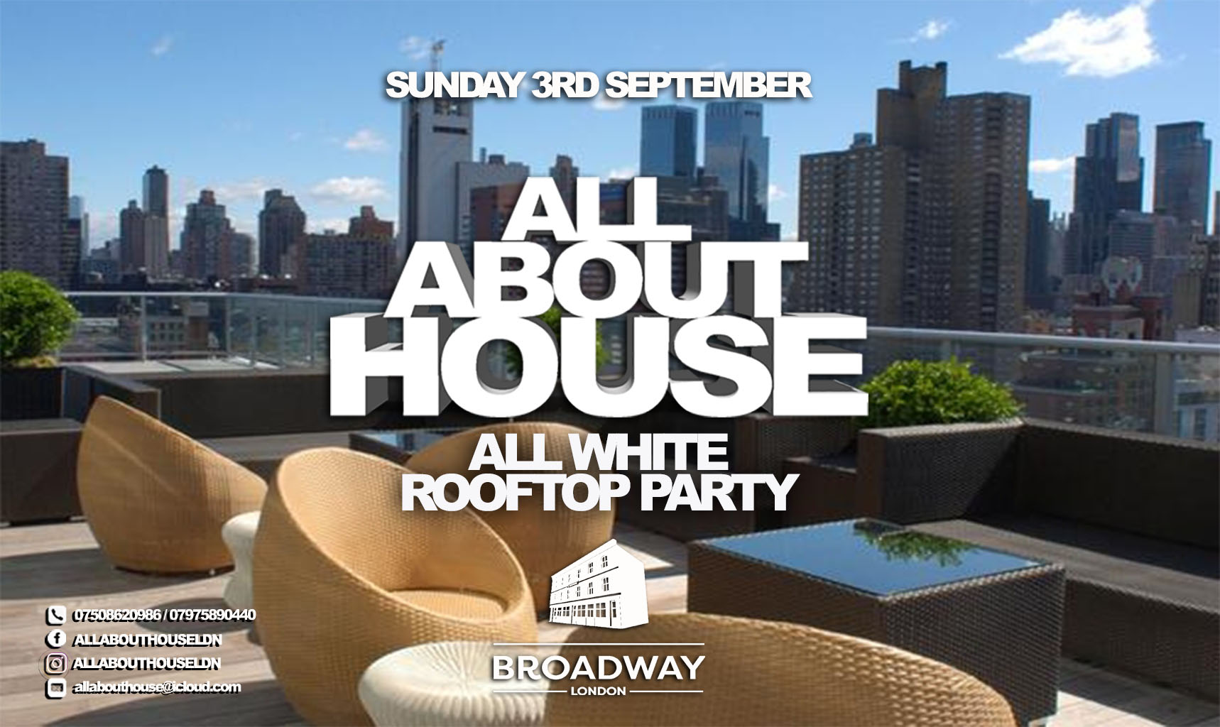 All About House All White Rooftop Party