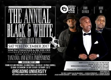 BLACK & WHITE SAGITTARIAN BALL SAT 9TH DEC