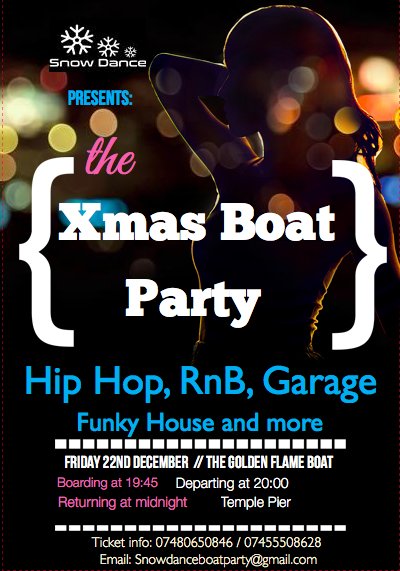 Snow Dance Xmas Boat Party