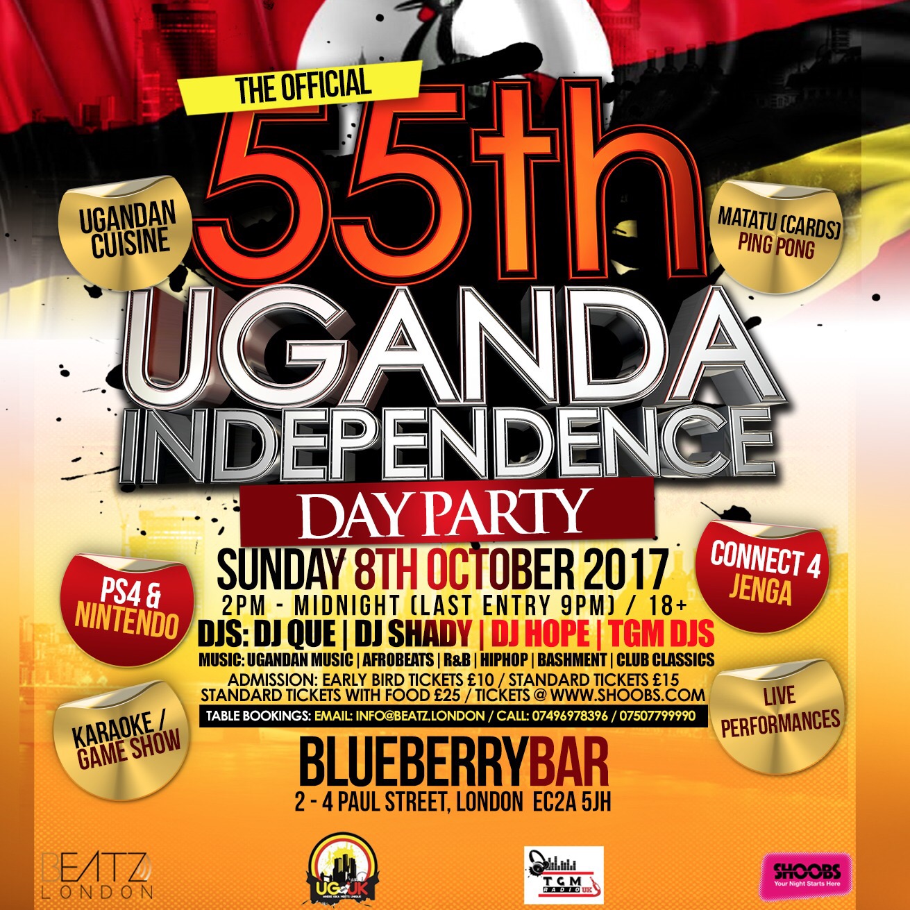 Official 55th Uganda Independence Day Party