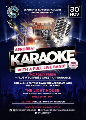 Afrobeat Karaoke with full LIVE BAND!