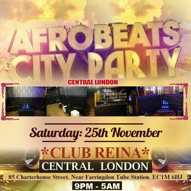 AFRO BEATS CITY PARTY: CENTRAL LONDON