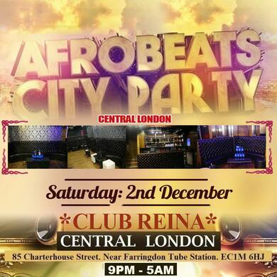 AFRO BEATS CITY PARTY: CENTRAL LONDON