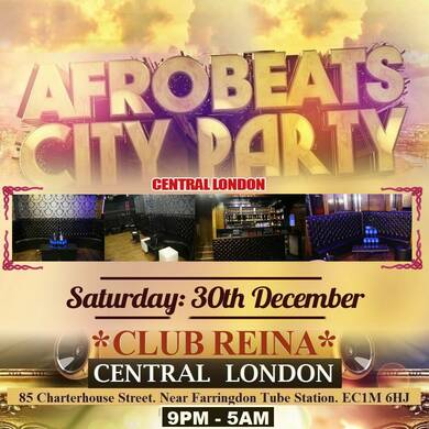 AFRO BEATS CITY PARTY: CENTRAL LONDON