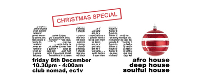 Faith: Afro House Christmas Special - Fri 8th