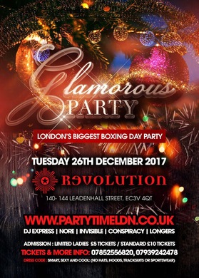 GLAMOROUS PARTY - BOXING DAY SPECIAL