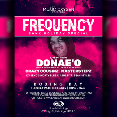 FREQUENCY: DONAE'O-CRAZY COUSINZ-MASTERSTEPZ